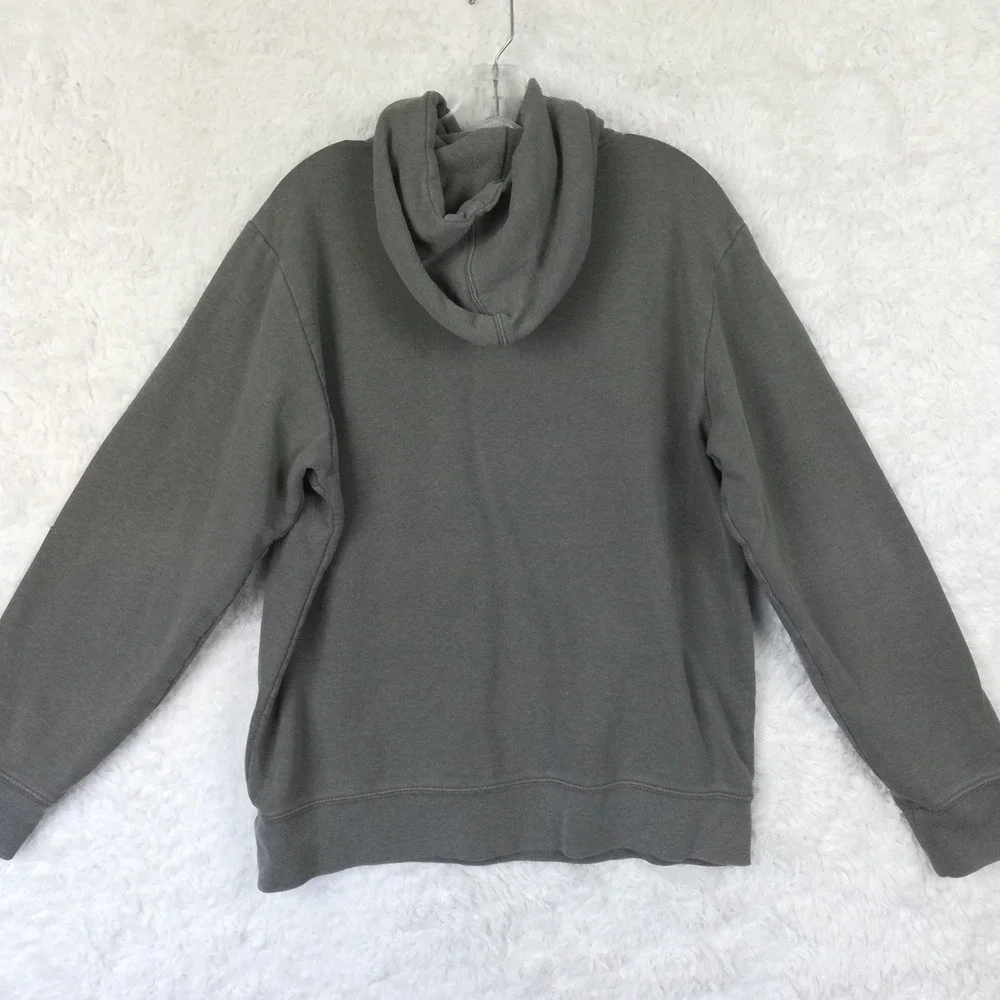 The North Face Mens Sweatshirt Hoodie Pullover Fleece Gray Half Dome Logo L